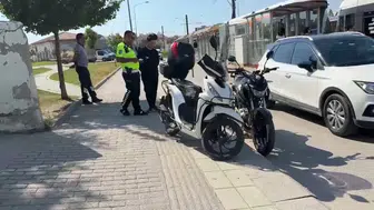 Eskişehir’de yaya geçidi kazası ucuz atlatıldı