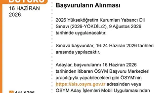 YÖKDİL için başvuru dönemi açıldı