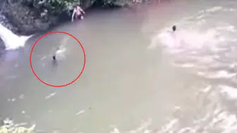 Artvin’de gölete giren iki imamın son anları kameraya yansıdı