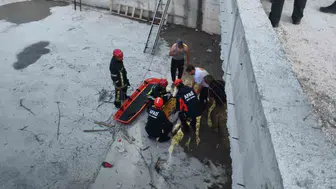 Kayseri'de bisikletli çocuk 4 metrelik su kanalına uçtu