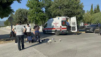İznik’te otomobil ve motosiklet çarpıştı