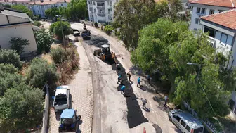 Ayvalık sokaklarında doğalgaz mesaisi hız kazandı