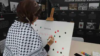 Bursa Teknik Üniversitesi öğrencileri Filistin için çadır kurdu