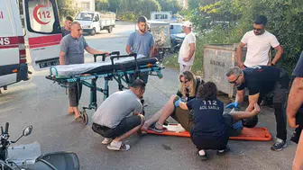 Manavgat'ta motosiklet kazası sürücüyü hastanelik etti