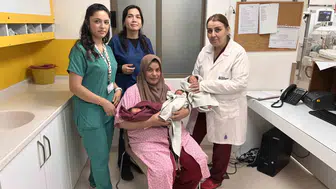 Kahramanmaraşlı çiftin on yıllık bekleyişi üçüzlerle son buldu