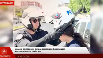 YKS günü polisten öğrencilere hızlı ulaşım desteği
