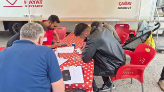 Sarıkamış meydanında kan bağışı seferberliği