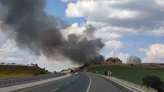 Keşan’daki çöp tesisinde çıkan yangın paniğe yol açtı