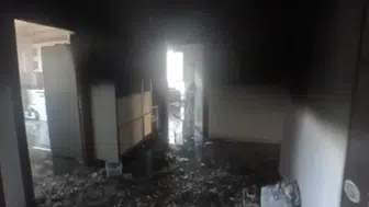Diyarbakır'da klimadan sıçrayan kıvılcımlar evi bu hale getirdi