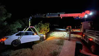 Karaman'da kaza yapan araçtan otomatik ihbar geldi ama sürücü yok