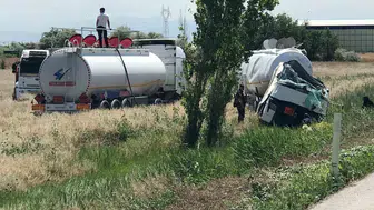 Konya yolunda tanker kazası bir yaralıya yol açtı