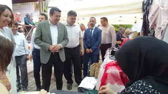 Havran’da yıl boyu üretilen el emeği ürünler görücüye çıktı