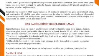 Deprem konutu kazananlara 60 günlük borçlandırma süresi