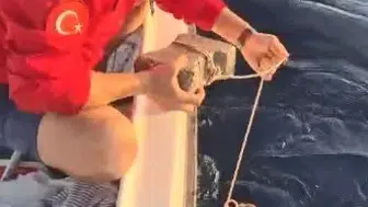 Kuşadası açıklarında vicdansızlık Caretta carettayı ölüme terk ettiler