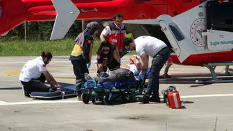 Samsun’da kalp krizi geçiren hastaya havadan hızlı müdahale