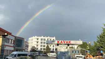 Samsun Kavak semalarında yağmur sonrası renkli manzara