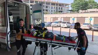 İnegöl kavşağında tır ve motosiklet çarpıştı