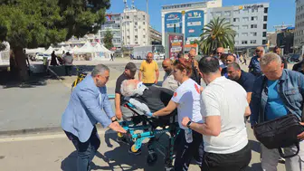 Samsun'da yaya geçidinde kaza Bir kişi hastanelik oldu