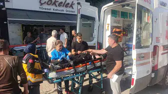Manavgat'ta kontrolden çıkan otomobil palmiyeye çarptı