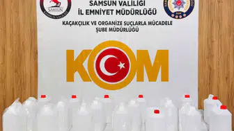 Samsun'da kaçak alkol operasyonu