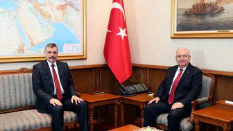Bakanlıktaki kritik zirveden dikkat çeken kareler