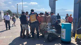 Alanya plajında boğulma tehlikesi geçiren tatilci hastaneye kaldırıldı