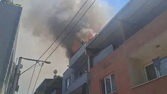Bursa Osmangazi’de korkutan çatı yangını