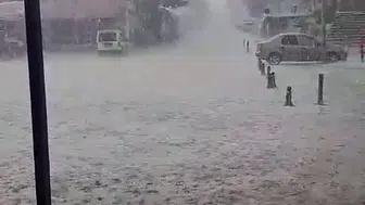 Kars Arpaçay'da dolu ve sel tarım arazilerini vurdu