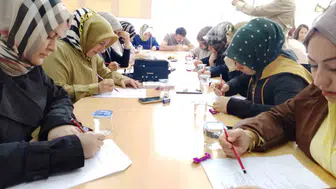 Çorumda veliler çocuklarının sınav stresini yerinde deneyimledi