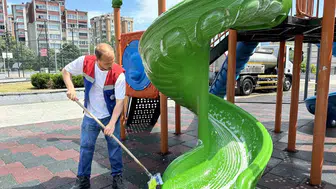 Kağıthane parklarında hijyen operasyonu başladı