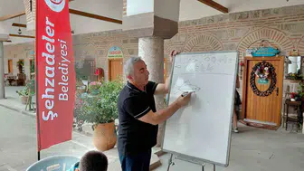 Tarihi Kurşunlu Han ressamların yeni yuvası oldu