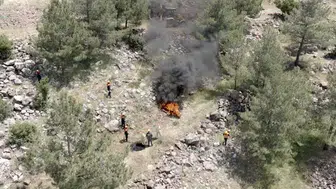 Kilis'te orman yangınına karşı büyük çaplı hazırlık tatbikatı
