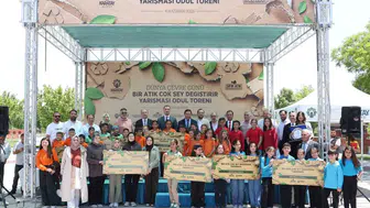 Karataylı öğrenciler atıklarıyla doğaya nefes aldırdı