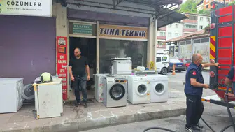 Zonguldak'ta tamir dükkanında korkutan yangın