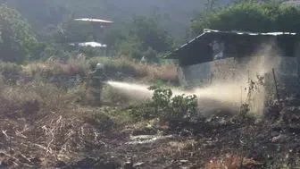 Hassa'da korkutan bahçe yangını söndürüldü