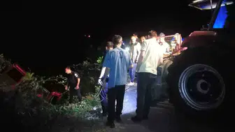 Kastamonu Cide yolunda sürücü kontrolü kaybetti araç şarampole uçtu