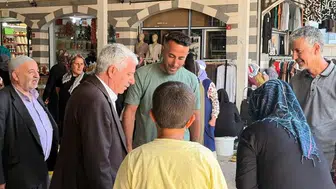 Çermik pazarında başkan mesaisi
