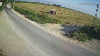 Hatay'da traktör kazası Saniyelerle kurtuldu