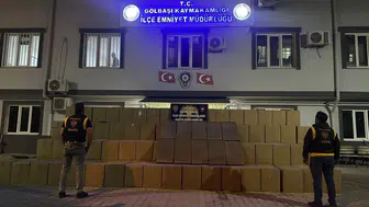 Gölbaşı girişinde büyük kaçak sigara operasyonu