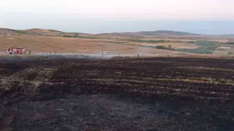 Bandırma’da buğday tarlasında çıkan yangını ekipler büyümeden söndürdü