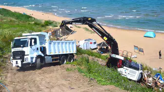 Sinop Kumkapı Sahili’nde kaçak yapı temizliği başladı
