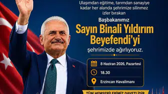 Binali Yıldırım bugün Erzincan’a gidiyor