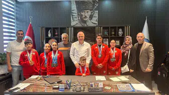 Osmaneli’nin gurur tablosu belediyede ağırlandı