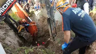 Kastamonu’da kanalizasyon hattında göçük