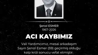 Kayseri Vali Yardımcısı Şenol Esmer kalp krizi sonucu vefat etti