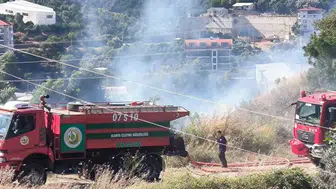 Alanya'da meyve bahçesinde korkutan yangın