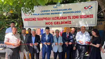 Çermikli kadınlar yıl boyu çalıştıkları el emeklerini görücüye çıkardı