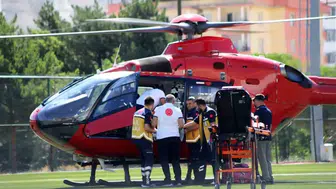 Malatya’da acil vaka için hava ambulansı devreye girdi