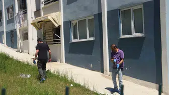 Samsun'da yüksek katlı binadan düşen adam hastaneye kaldırıldı