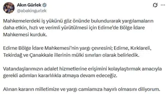 Edirne ve çevresine yeni bölge mahkemesi geliyor